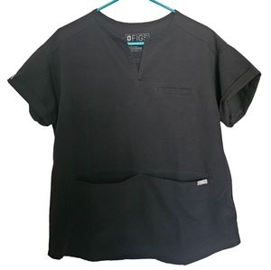 Figs Scrub Top black
